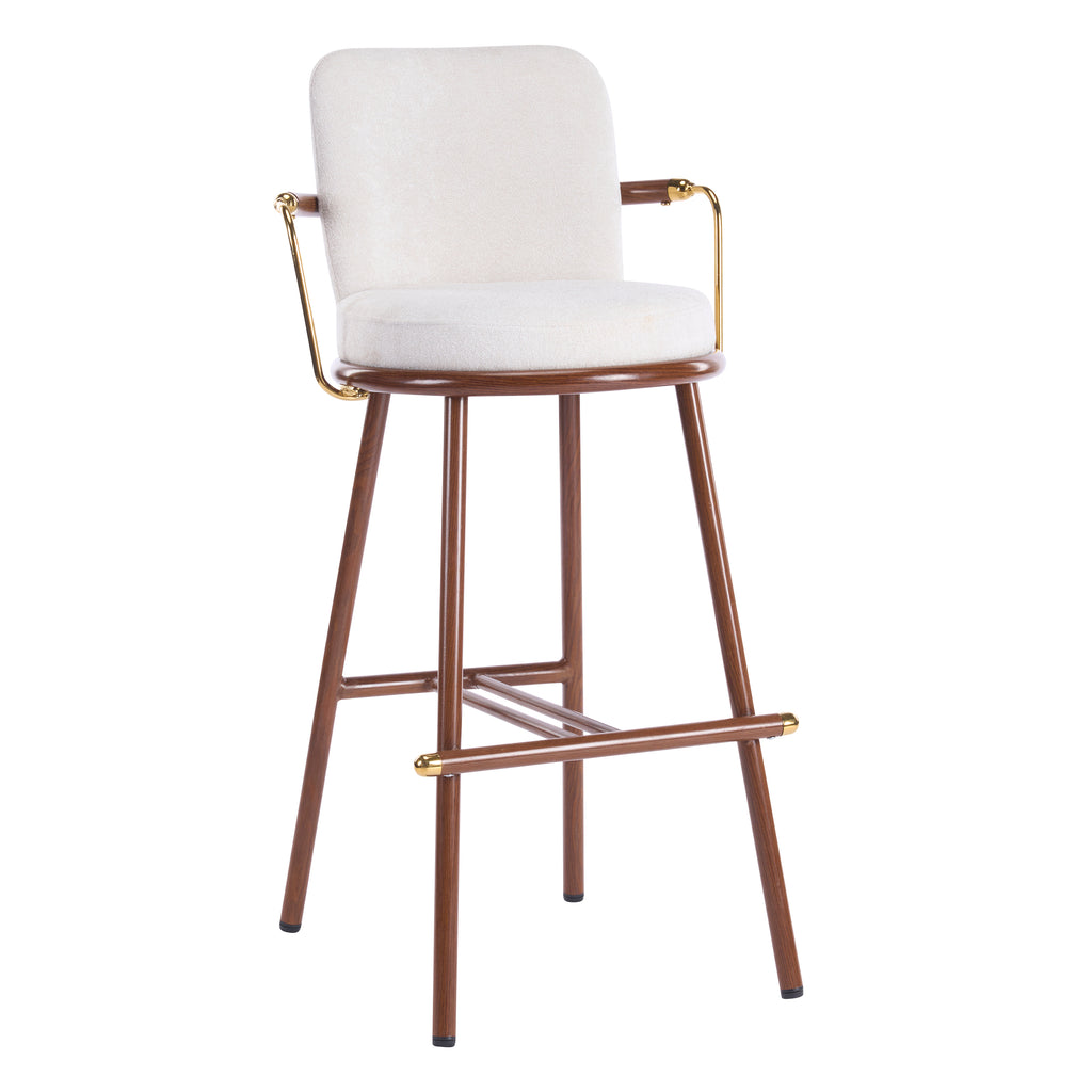 Chaya Indoor Upholstered Bar Stool with Metal Frame