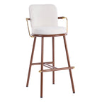 Chaya Indoor Upholstered Bar Stool with Metal Frame
