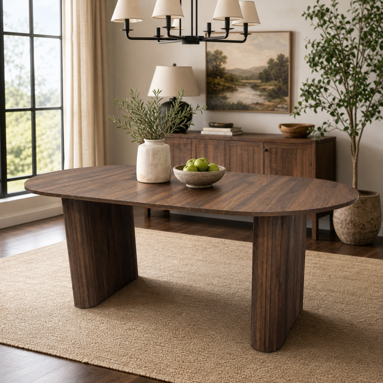 70.8" Oval Kitchen Table for 4-8 People