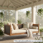 TOPMAX Outdoor Classic Solid Wood Twin Size Swing Bed
