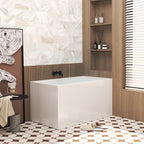 47" Acrylic Freestanding Bathtub with Seat
