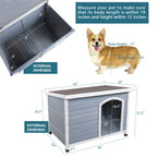 Medium Wooden Outdoor Dog House with Waterproof Roof