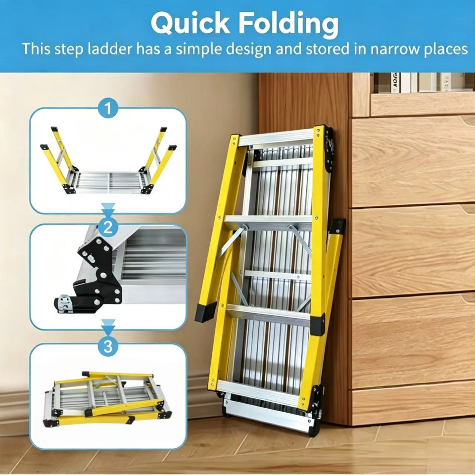 Aluminum Step Ladder Heavy Duty Foldable Platform