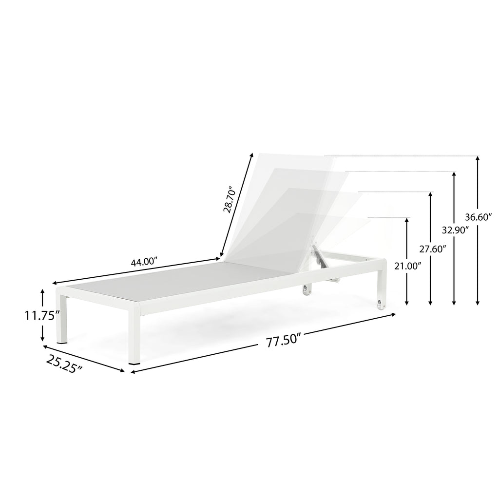 Outdoor Chaise Lounge Chair Set of 2