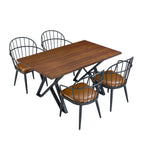 Indoor Upholstered Dining Set With Metal Legs (Set of 4)