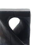 MGO Twist Shape Side Table, Wood-like texture