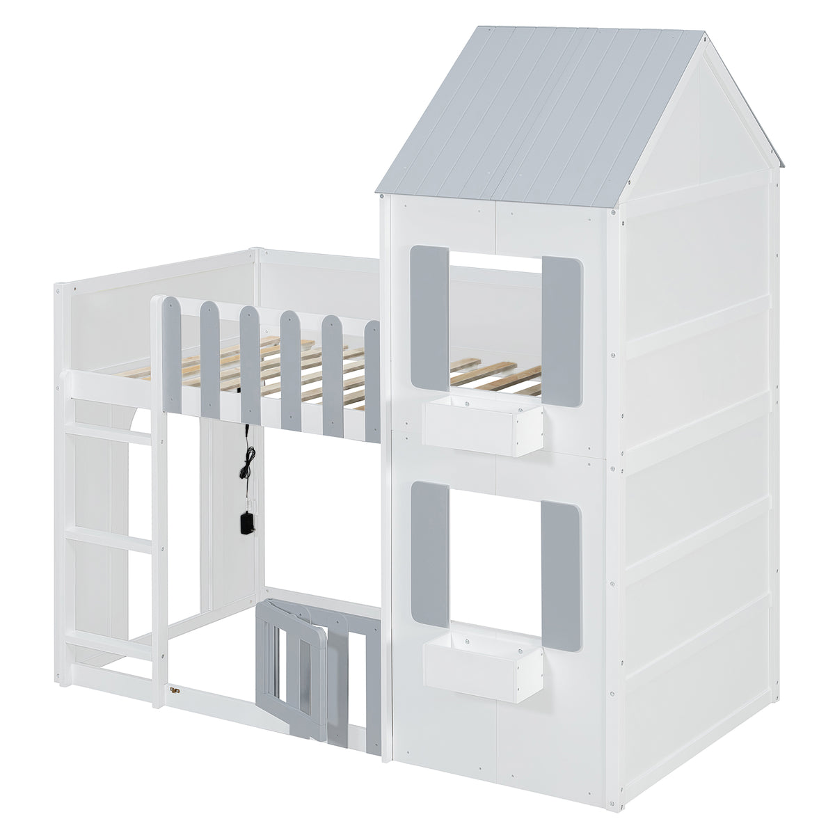 Twin Over Twin House Bunk Bed