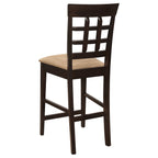 Tolland Cappuccino and Tan Upholstery Dining Set