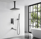 Matte Shower System with Tub Spout and 10" Shower Head