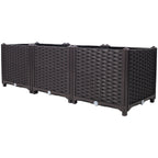 Deep Raised Garden Bed Plastic Planter Boxes