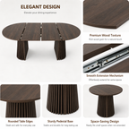 Walnut-Colored Wooden Dining Table