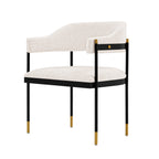 Lia Metal Chenille Armchair