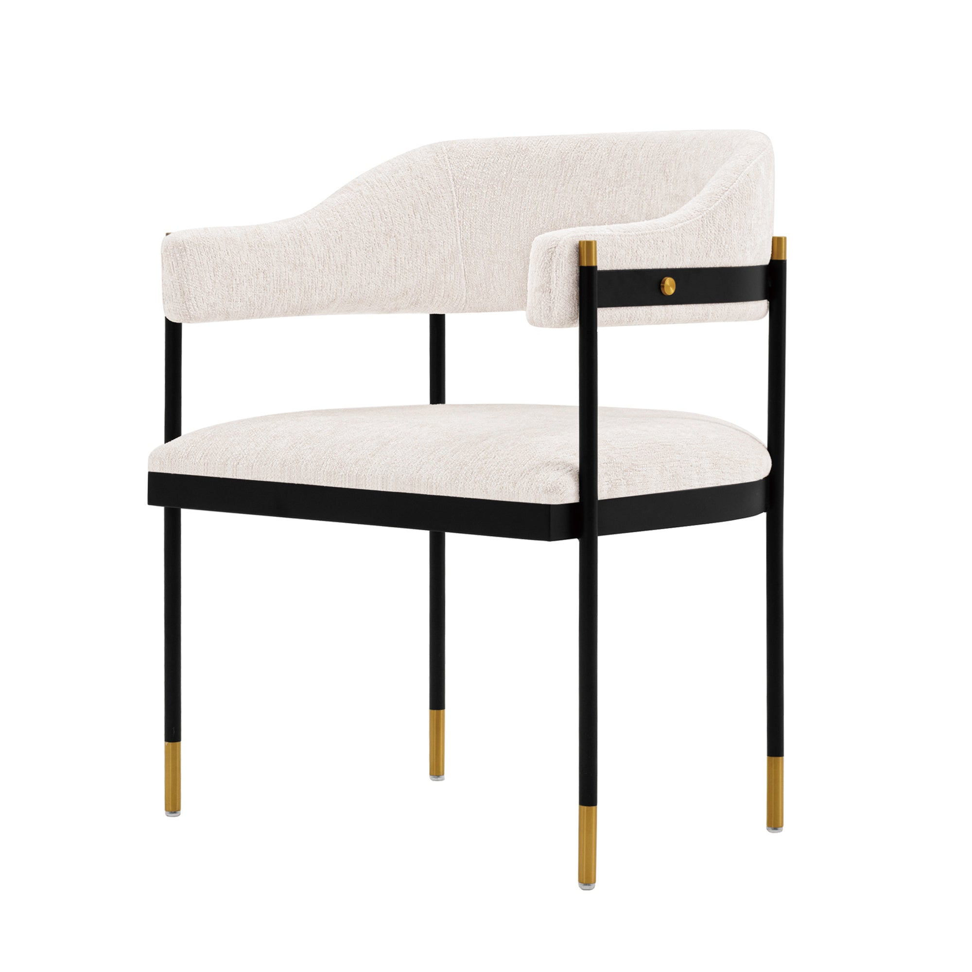 Lia Metal Chenille Armchair