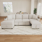 109.1" Sectional Sofa Convertible Pull-out Sofa Bed