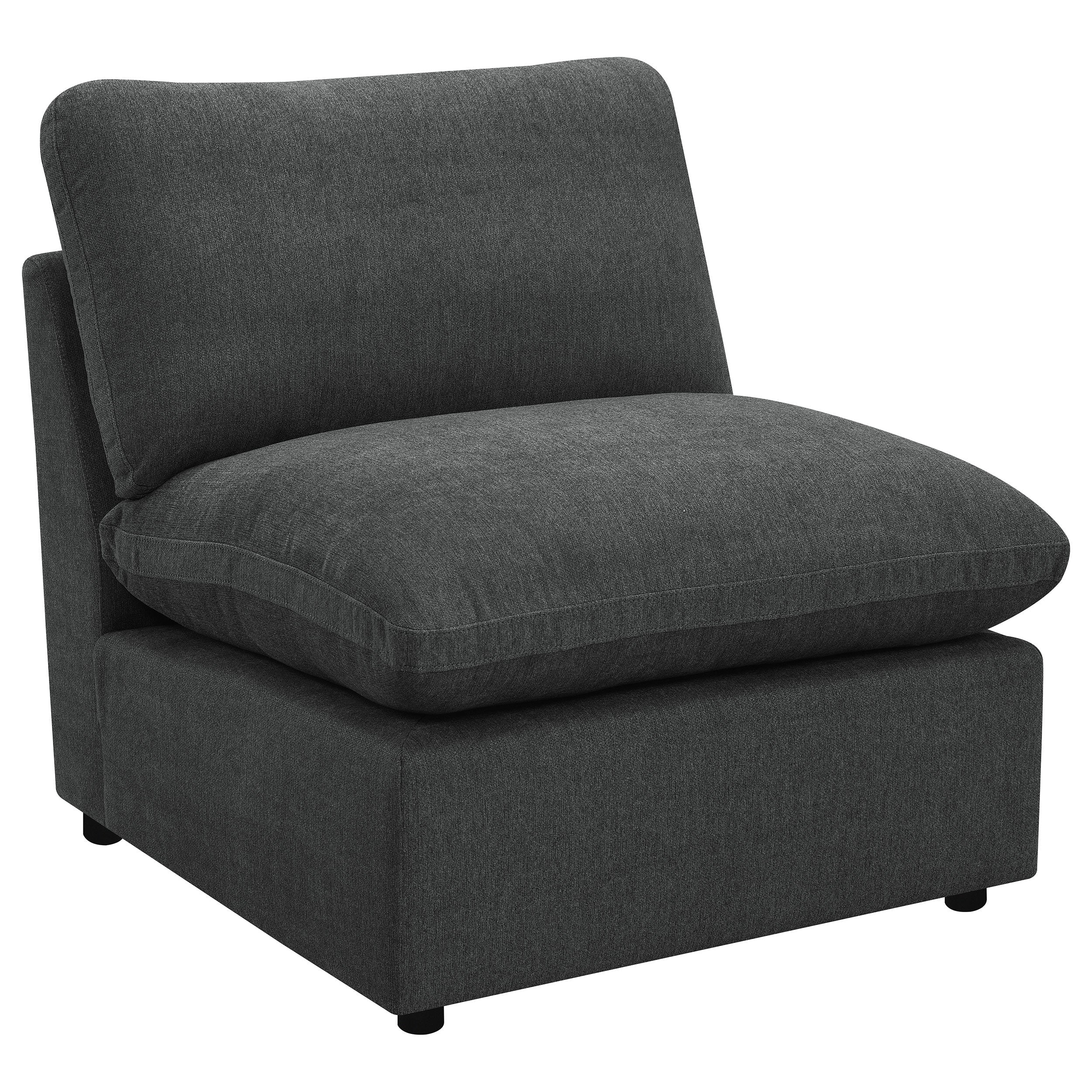 Collins Modular Armless Chair Dark Grey-