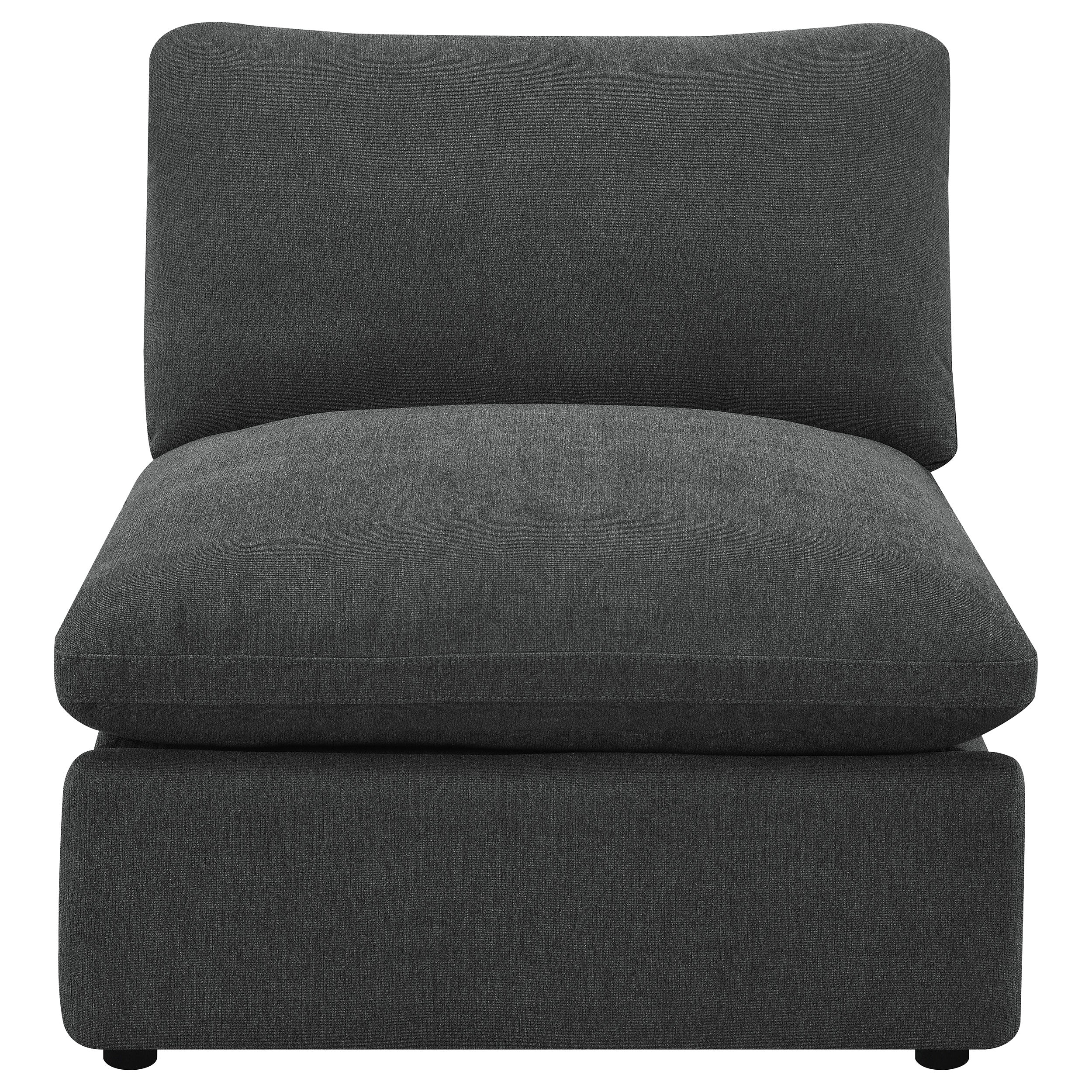 Collins Modular Armless Chair Dark Grey-