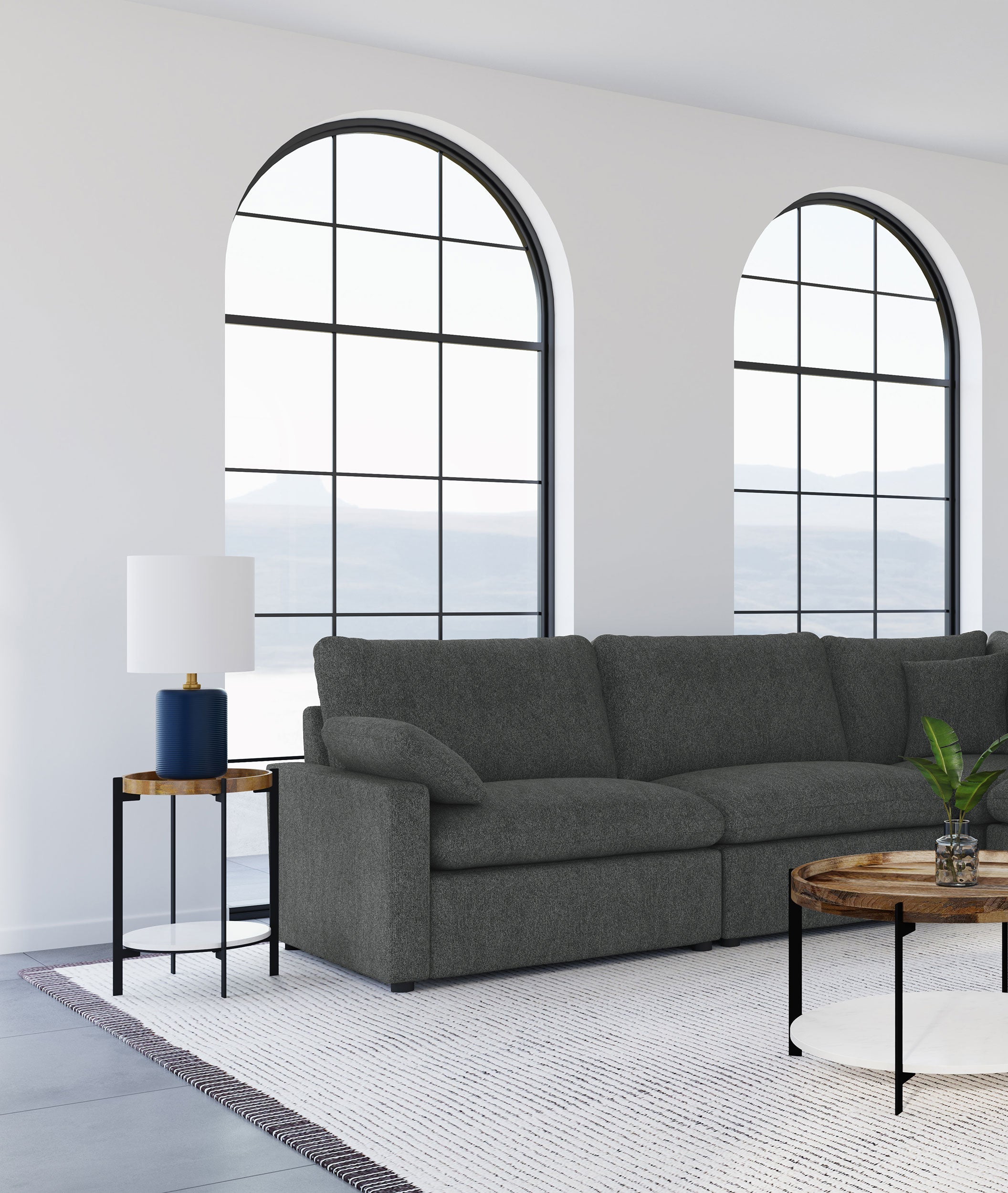 Collins Modular LAF Power Recliner Dark Grey-