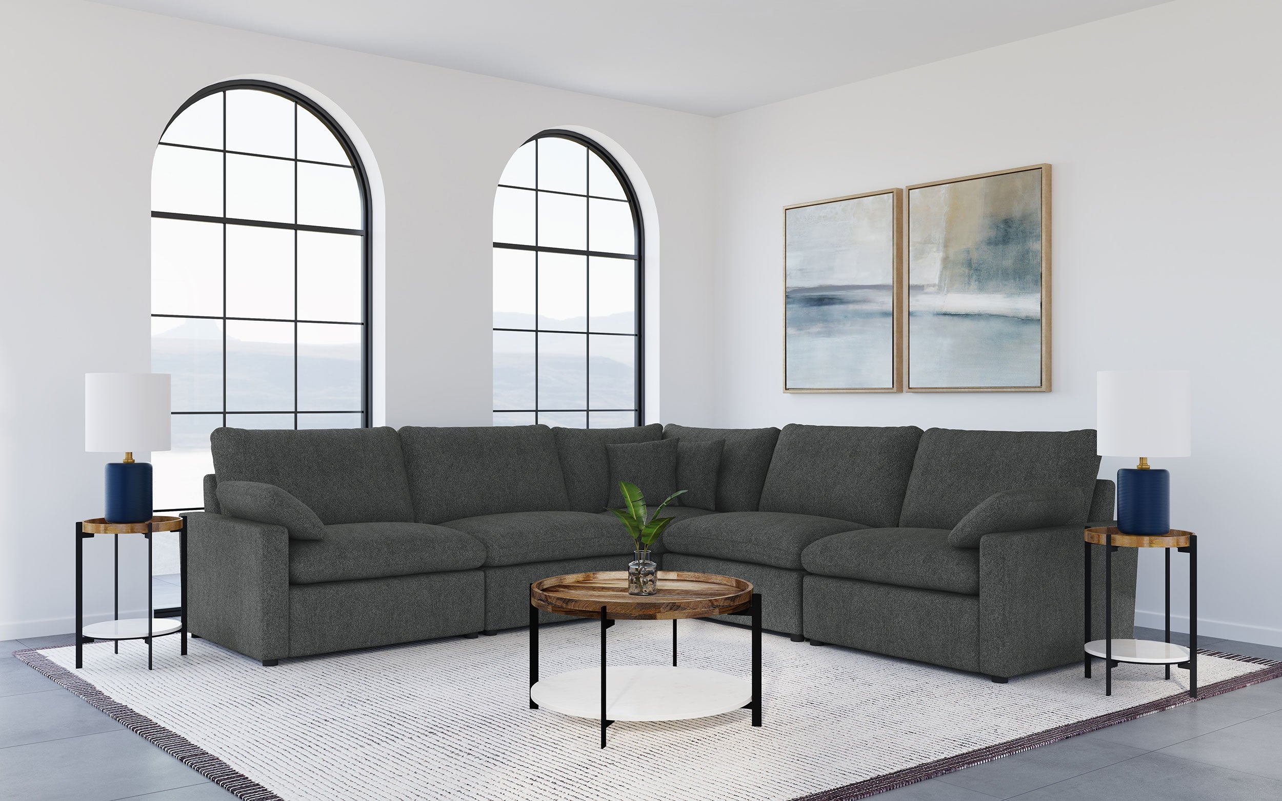 Collins Modular RAF Power Recliner Dark Grey-