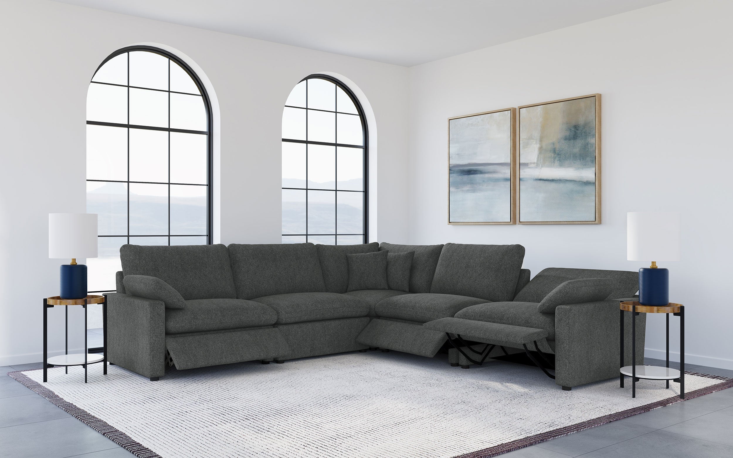 Collins Modular RAF Power Recliner Dark Grey-