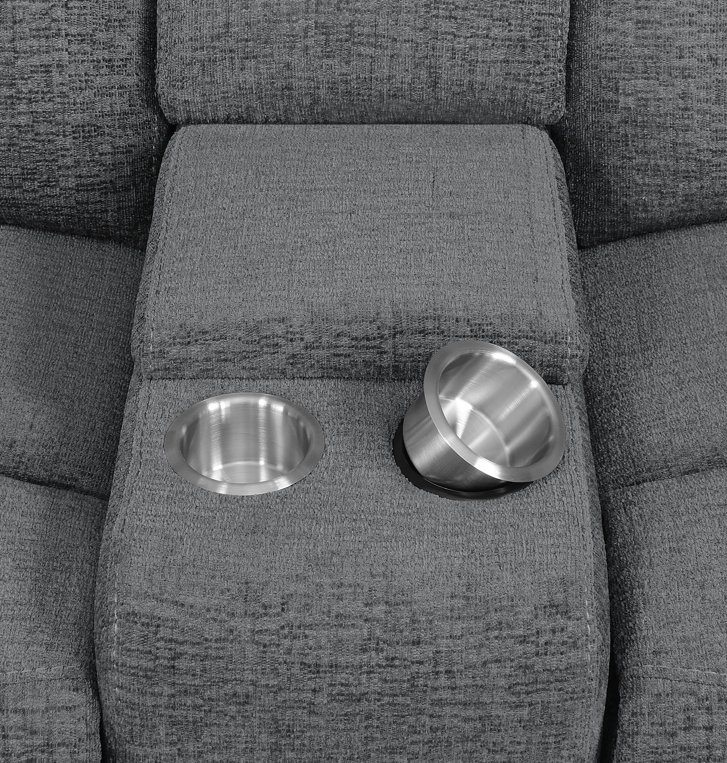 Bahrain 5-piece Upholstered Home Theater Seating Charcoal-CoasterEssence