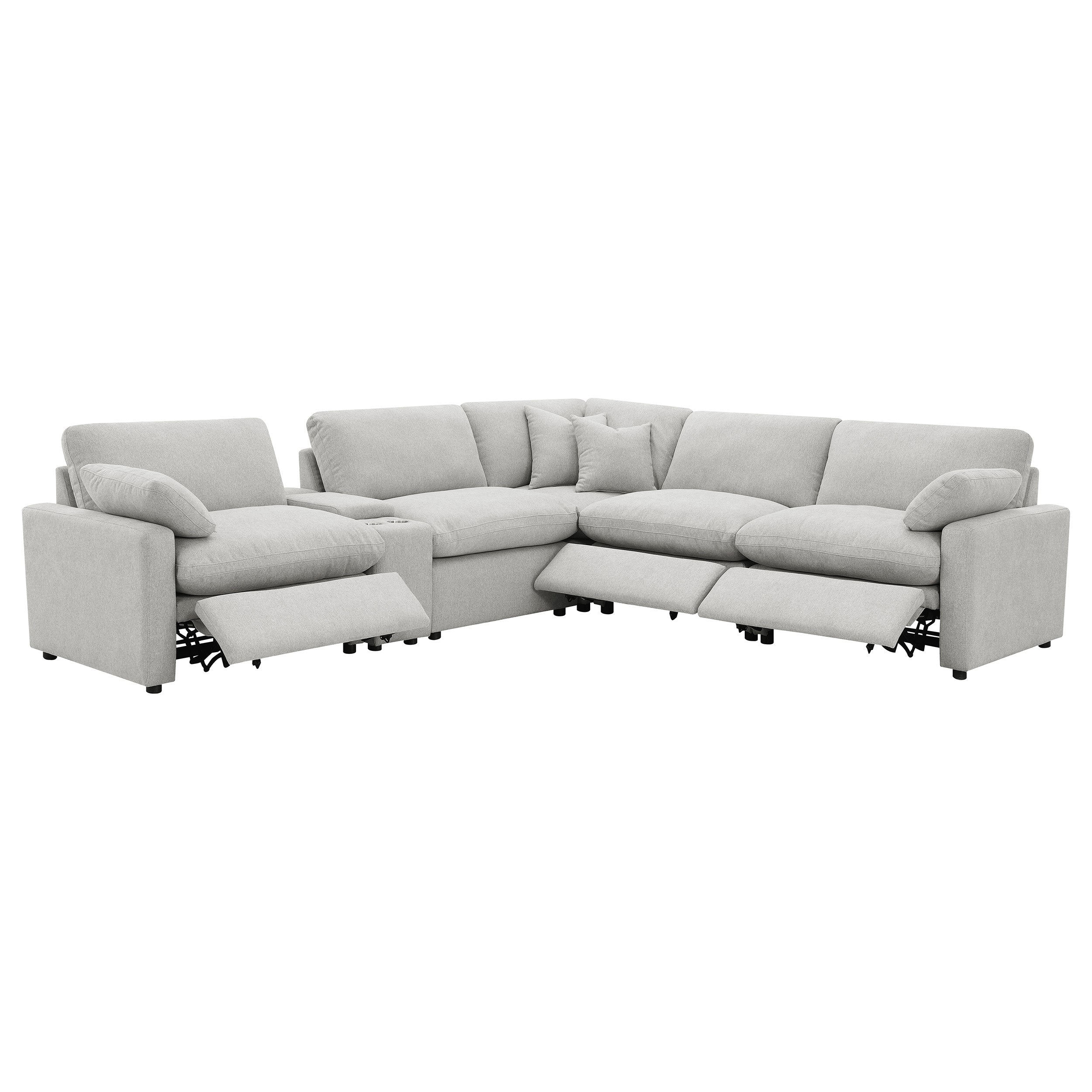 Collins 6-piece Modular Power Reclining Sectional Grey-