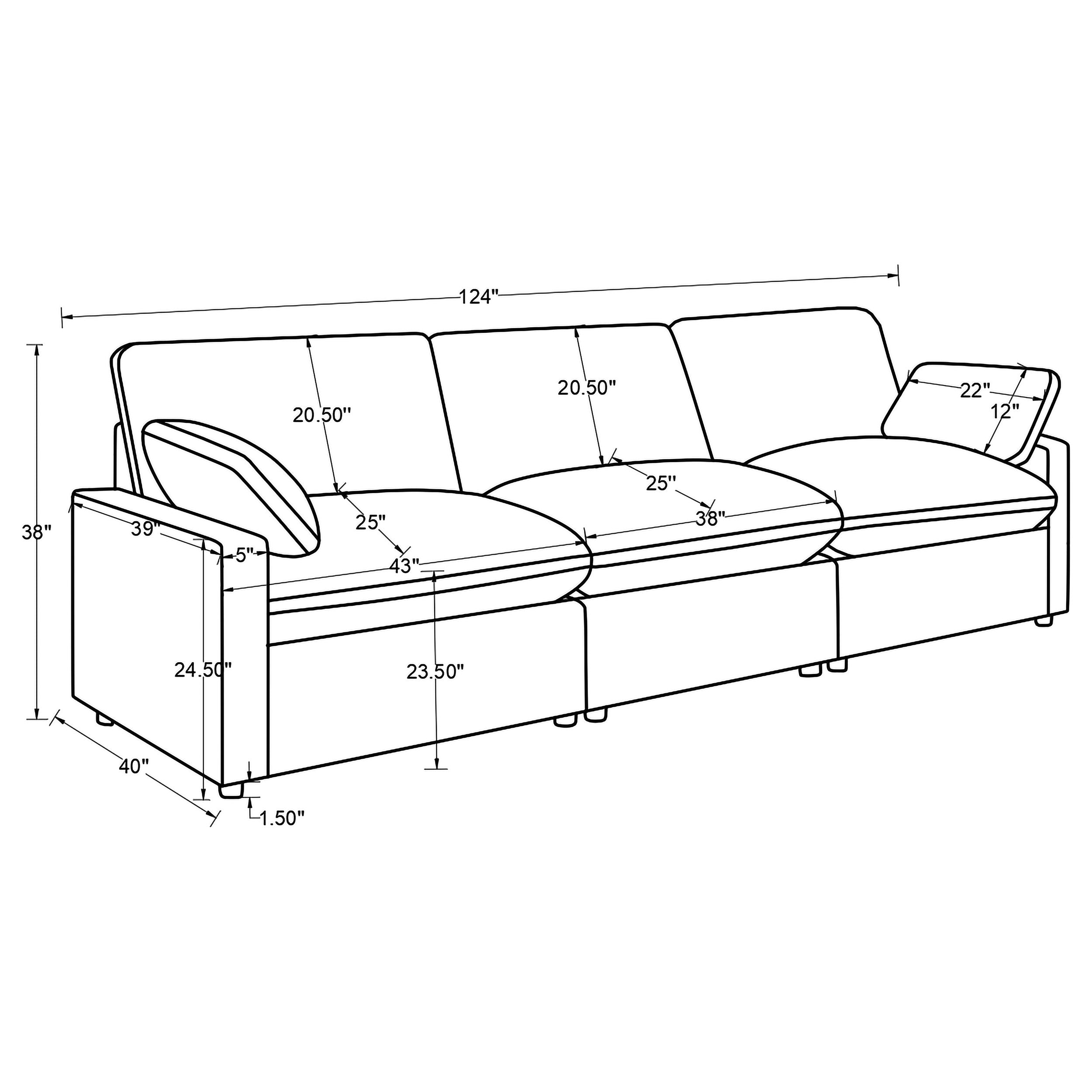 Collins Modular Power Sofa Grey-