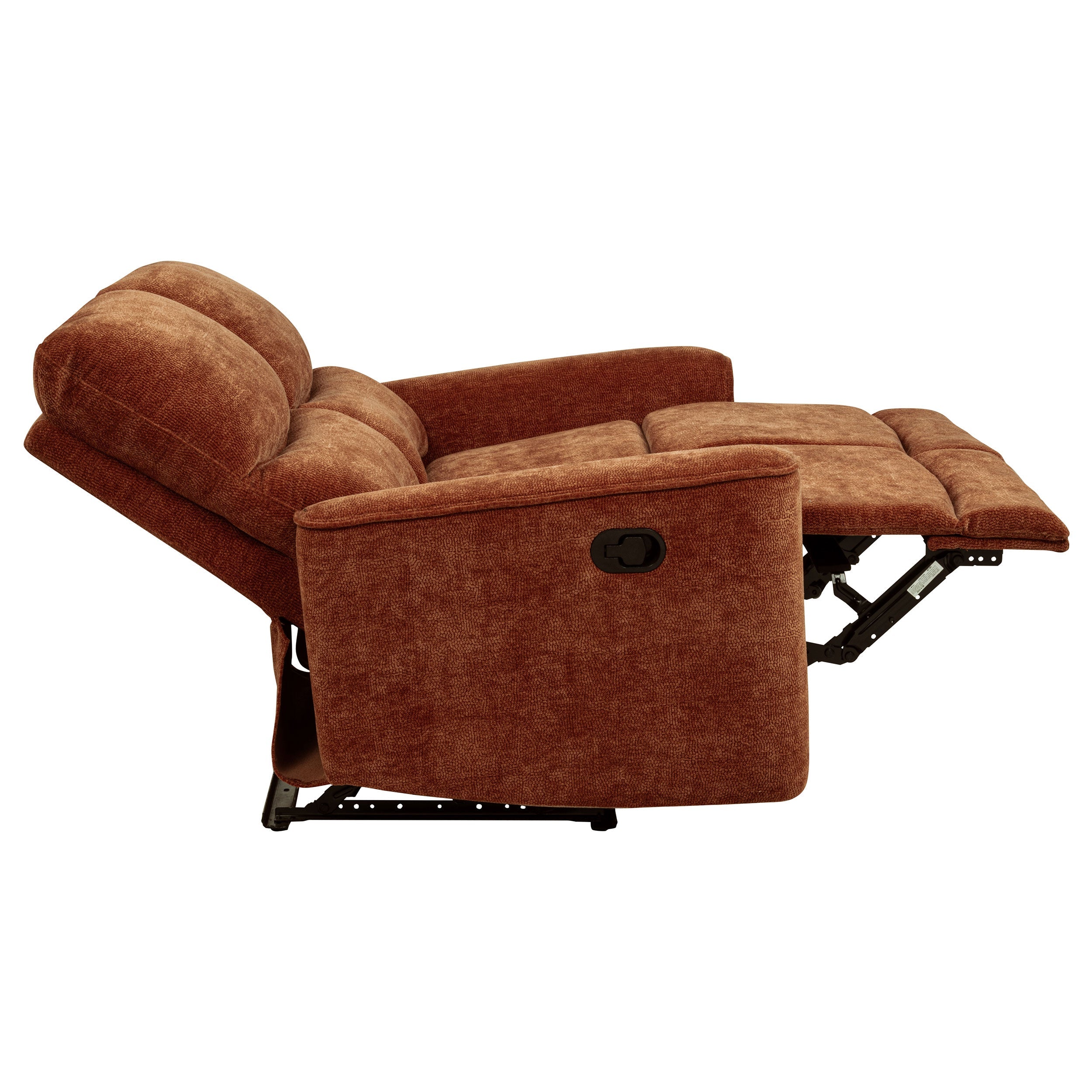 Navarro Chenille Upholstered Reclining Loveseat Burnt Orange-