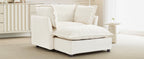 Modern Armchair Sofa with Movable Ottoman