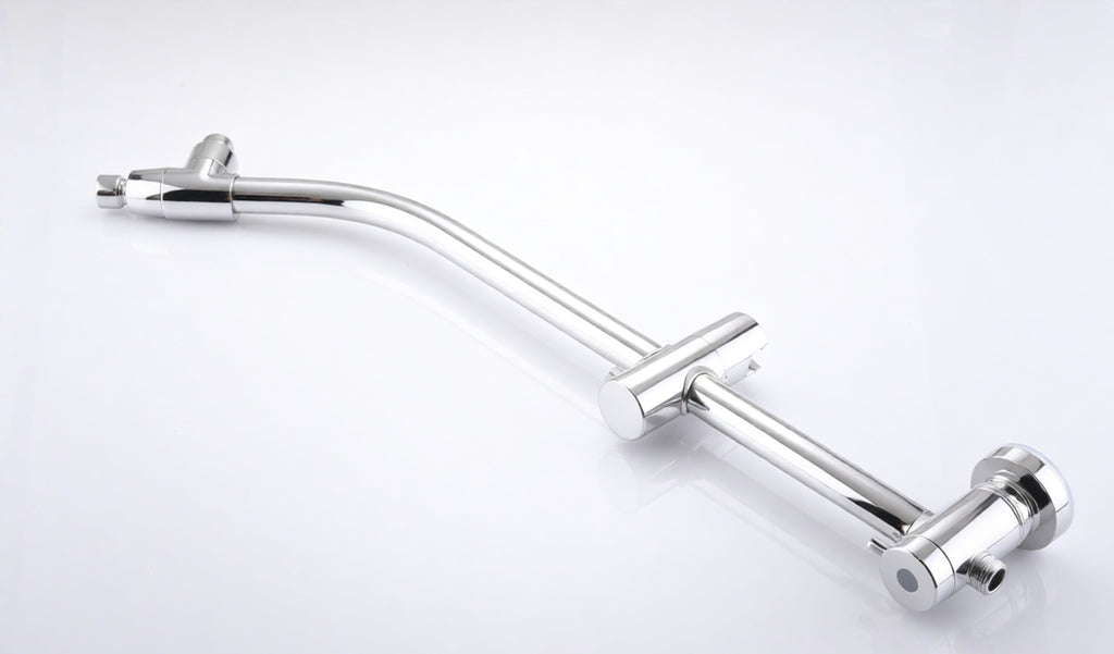 High Pressure Dual Shower Head Set - 26 Inch Tool-Free Adjustable Slide Bar