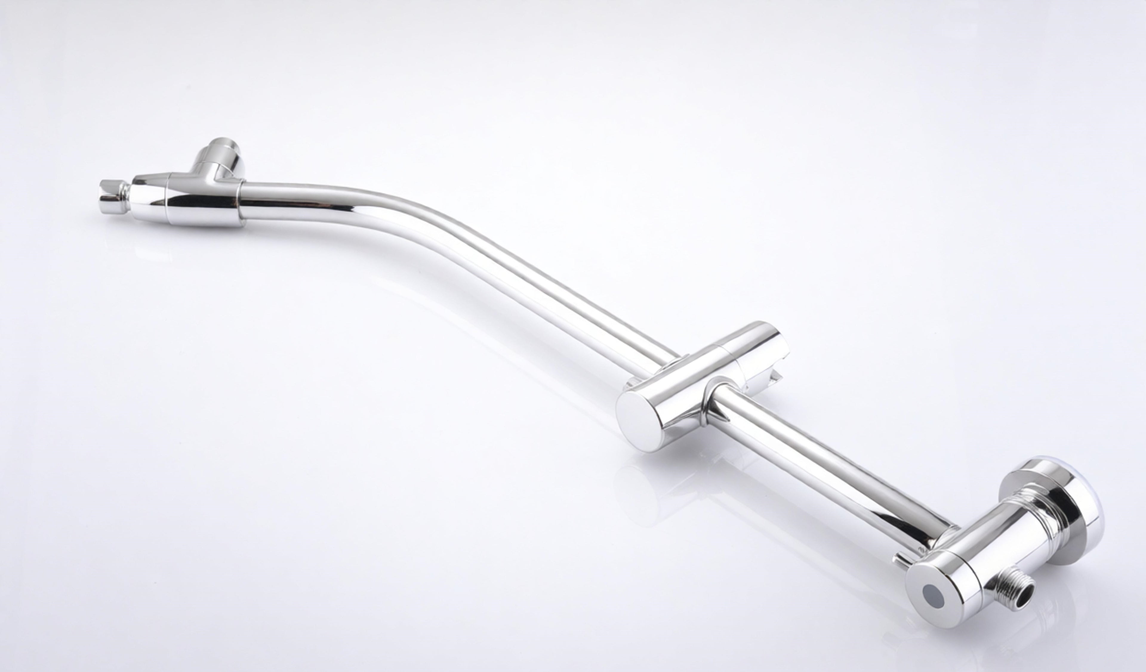 High Pressure Dual Shower Head Set - 26 Inch Tool-Free Adjustable Slide Bar