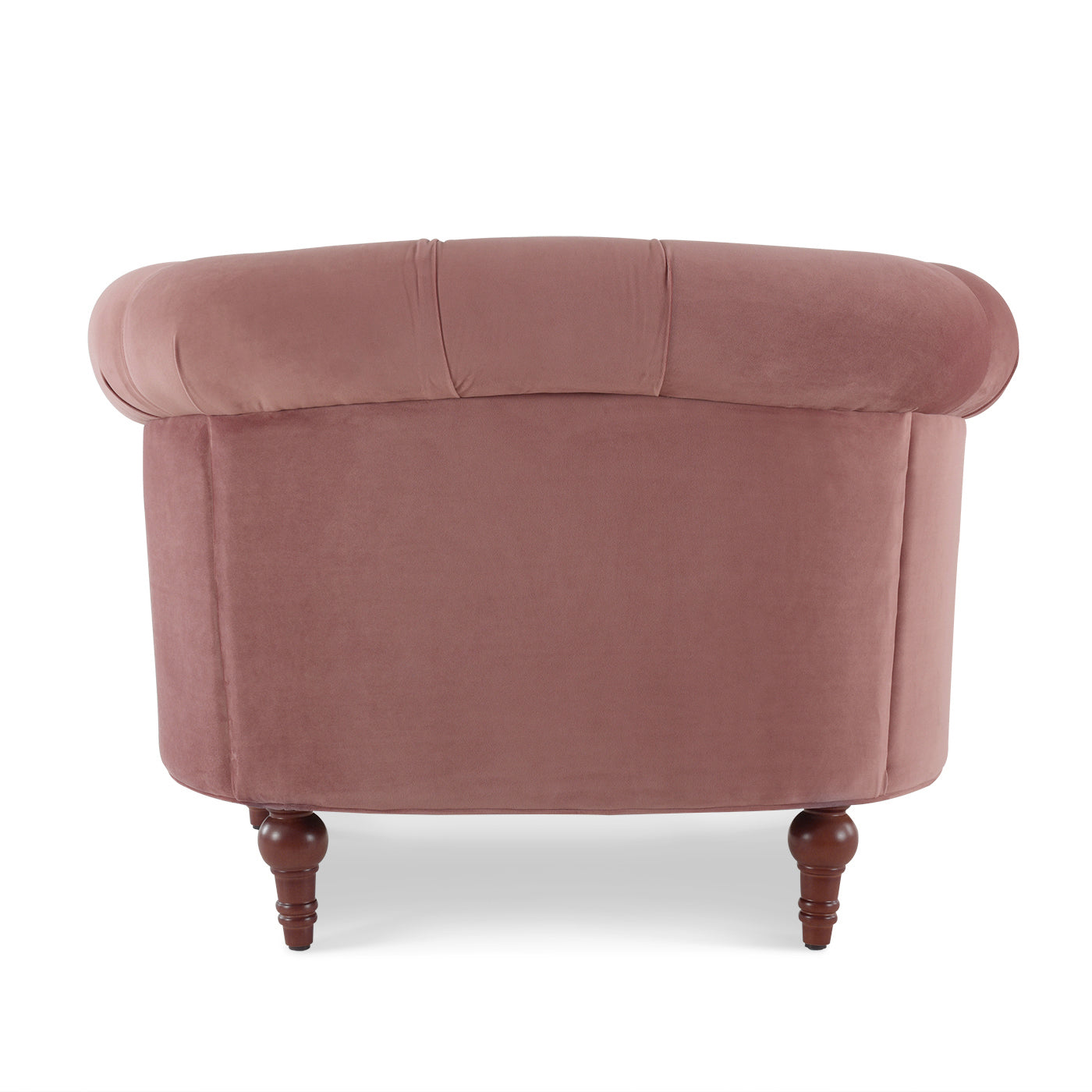 La Rosa Victorian Tufted Upholstered Accent Chair, Ash Rose