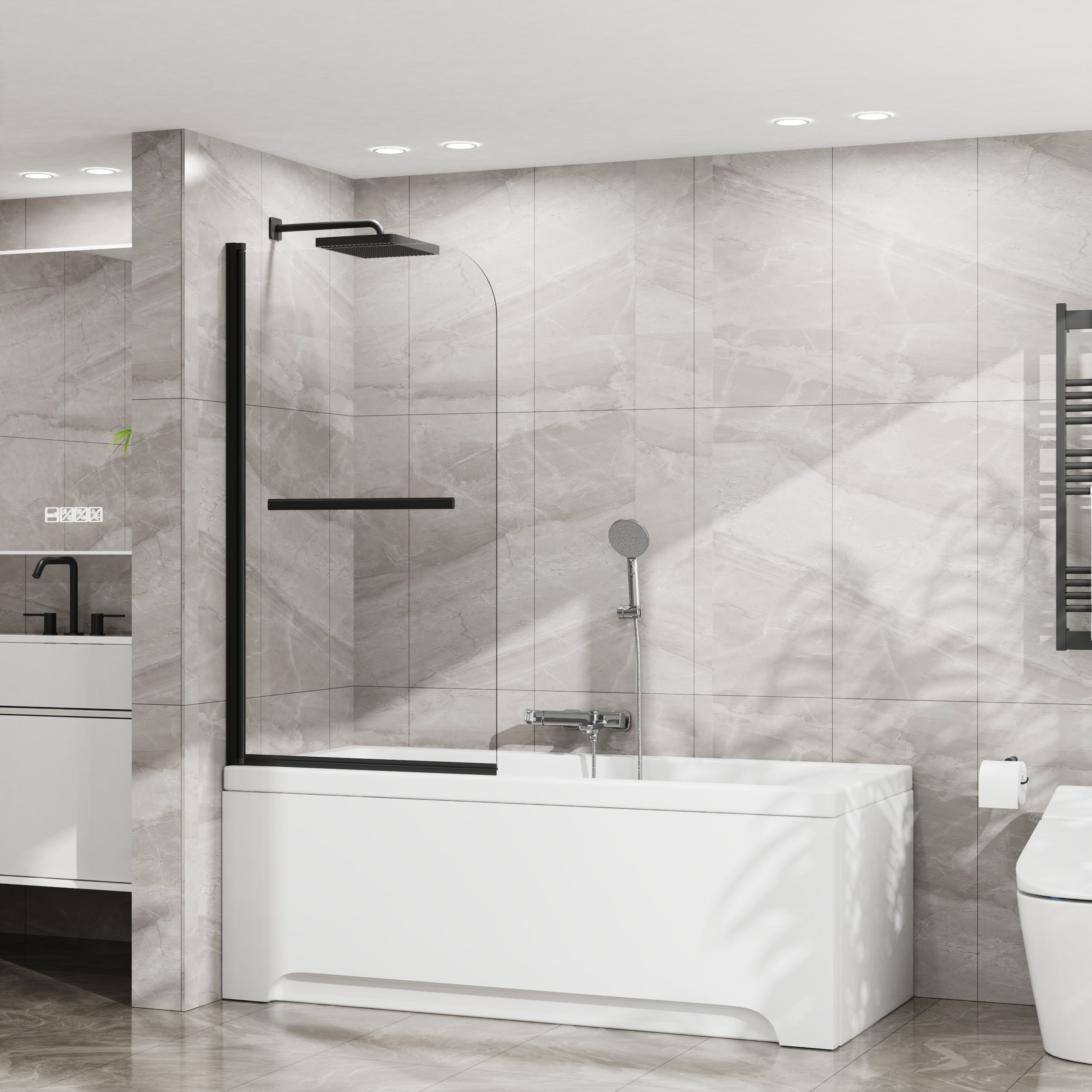 Goodyo 31" X 55" Bathtub Screen Frameless Shower Door
