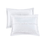4 Piece Reversible Ruffle Quilt Set with Throw Pillow