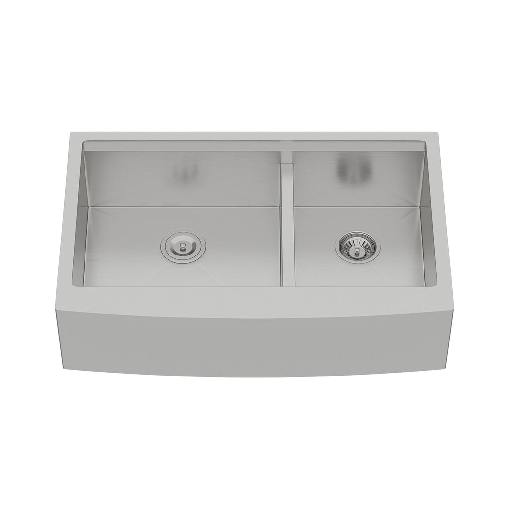 Double Bowl Farmhouse Sink Workstation - 33 Inch