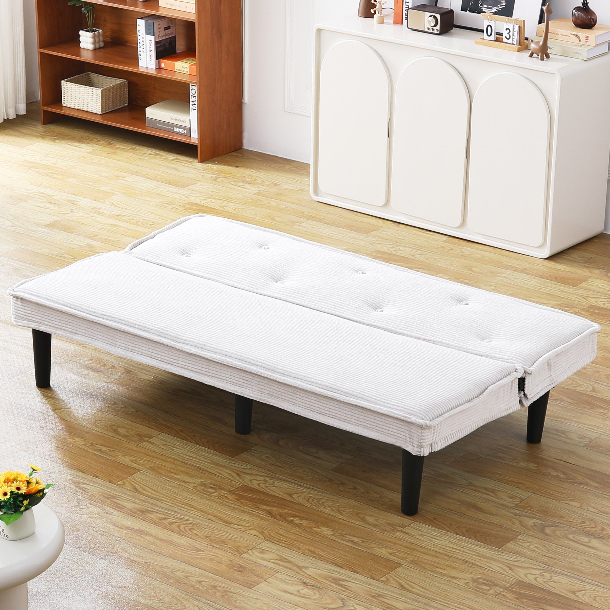 66-Inch Corduroy Sofa Bed