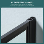 38" W x 72" H Frameless Fixed Shower Door