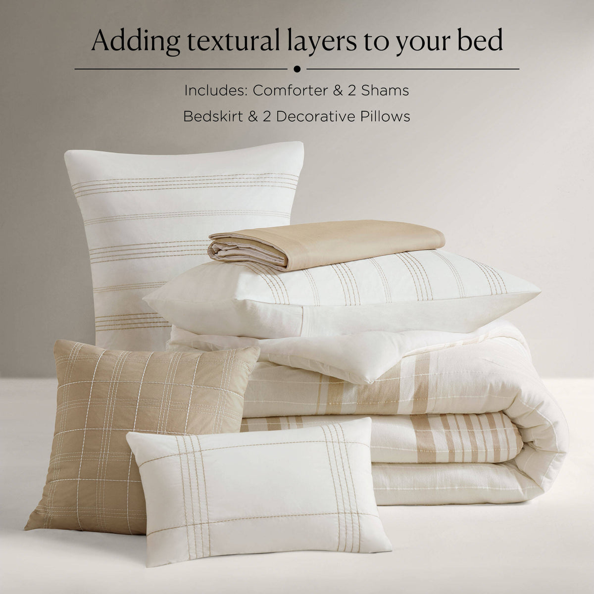 6-Piece Cal King Cotton Jacquard Oversized Comforter Set