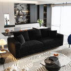 Plush Corduroy 3-Seat Sofa