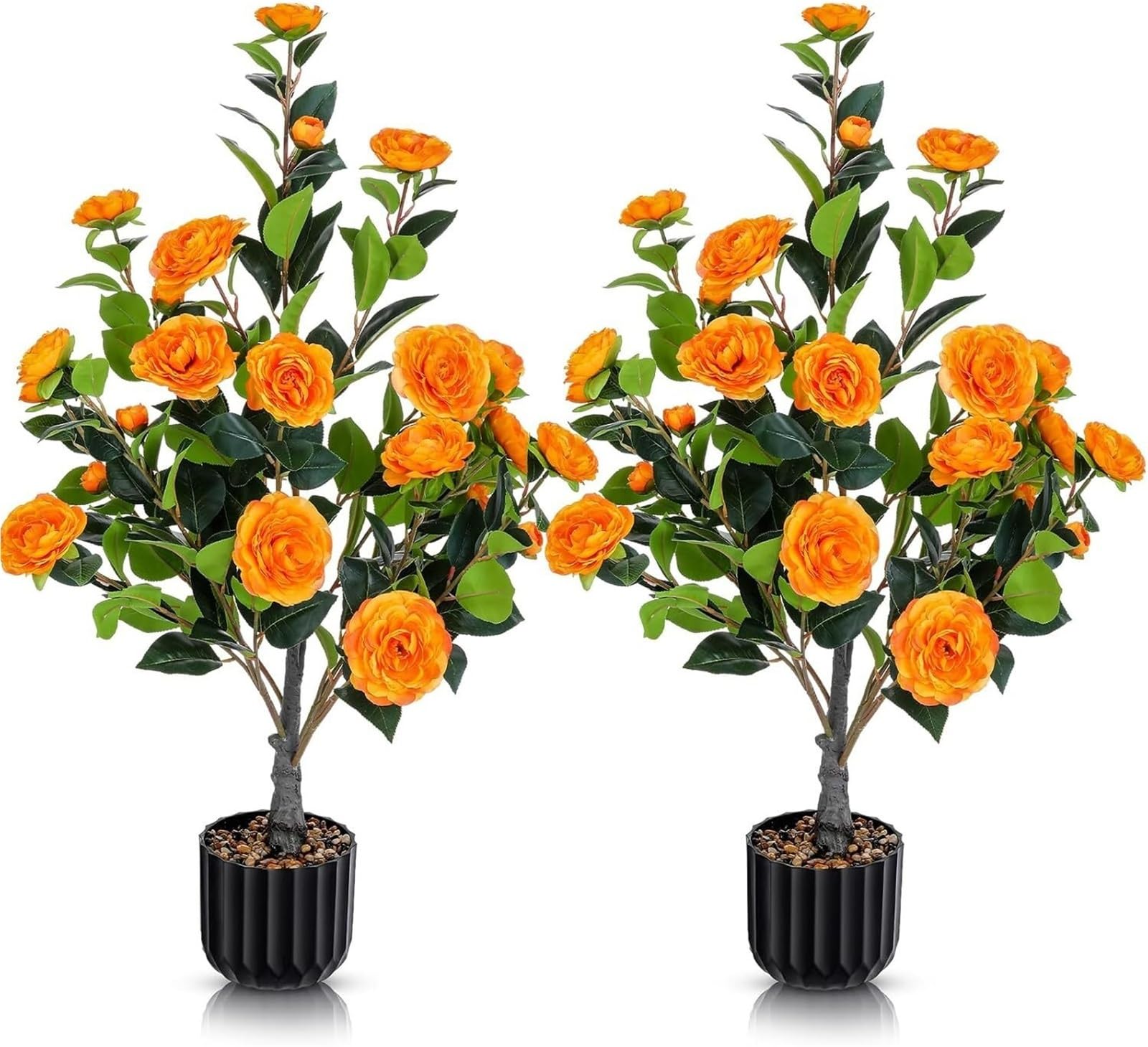 Artificial Camellia Tree 2 Pack