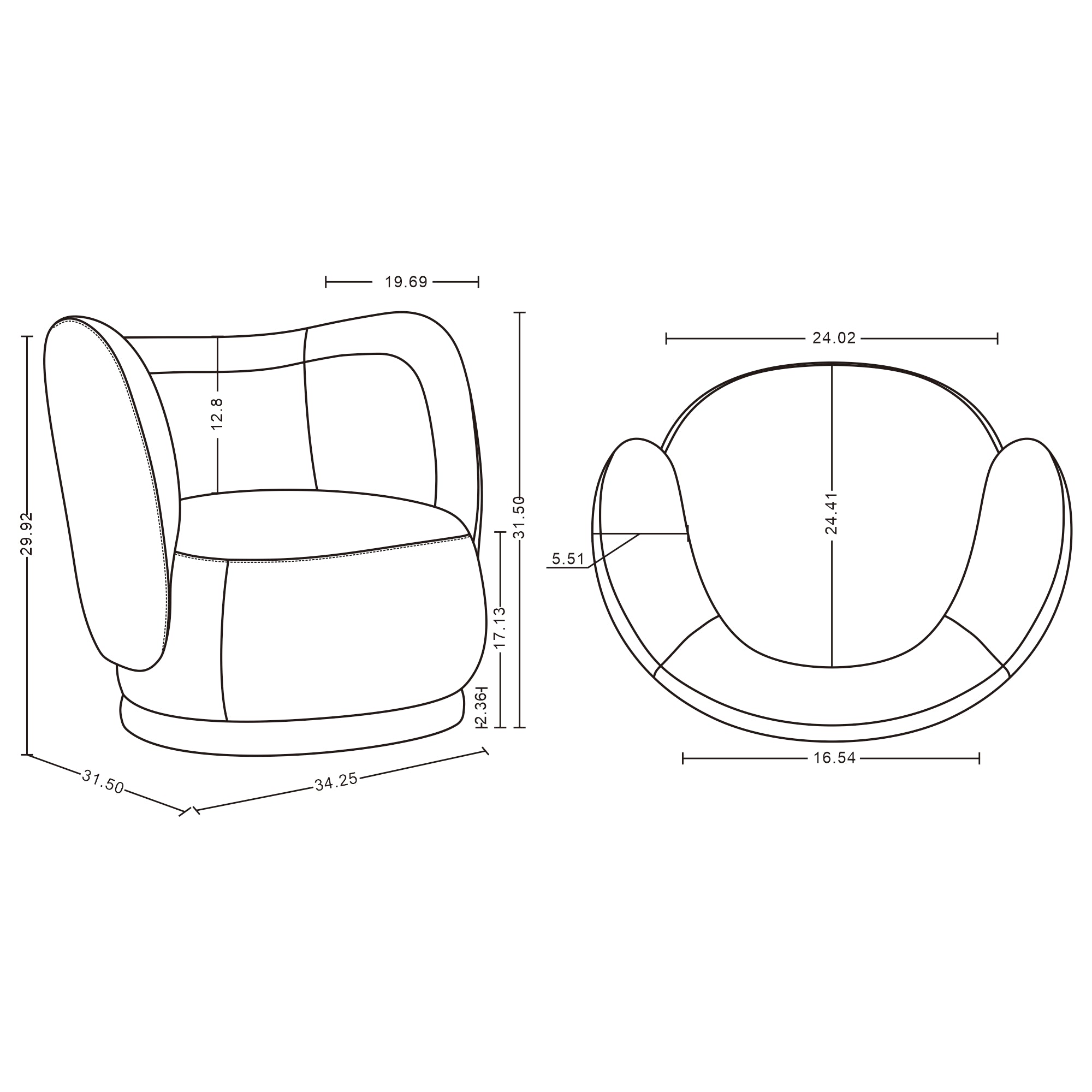 Contemporary Siri Accent Chair