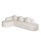 111.8-Inch L-Shaped Curved Modular Sofa