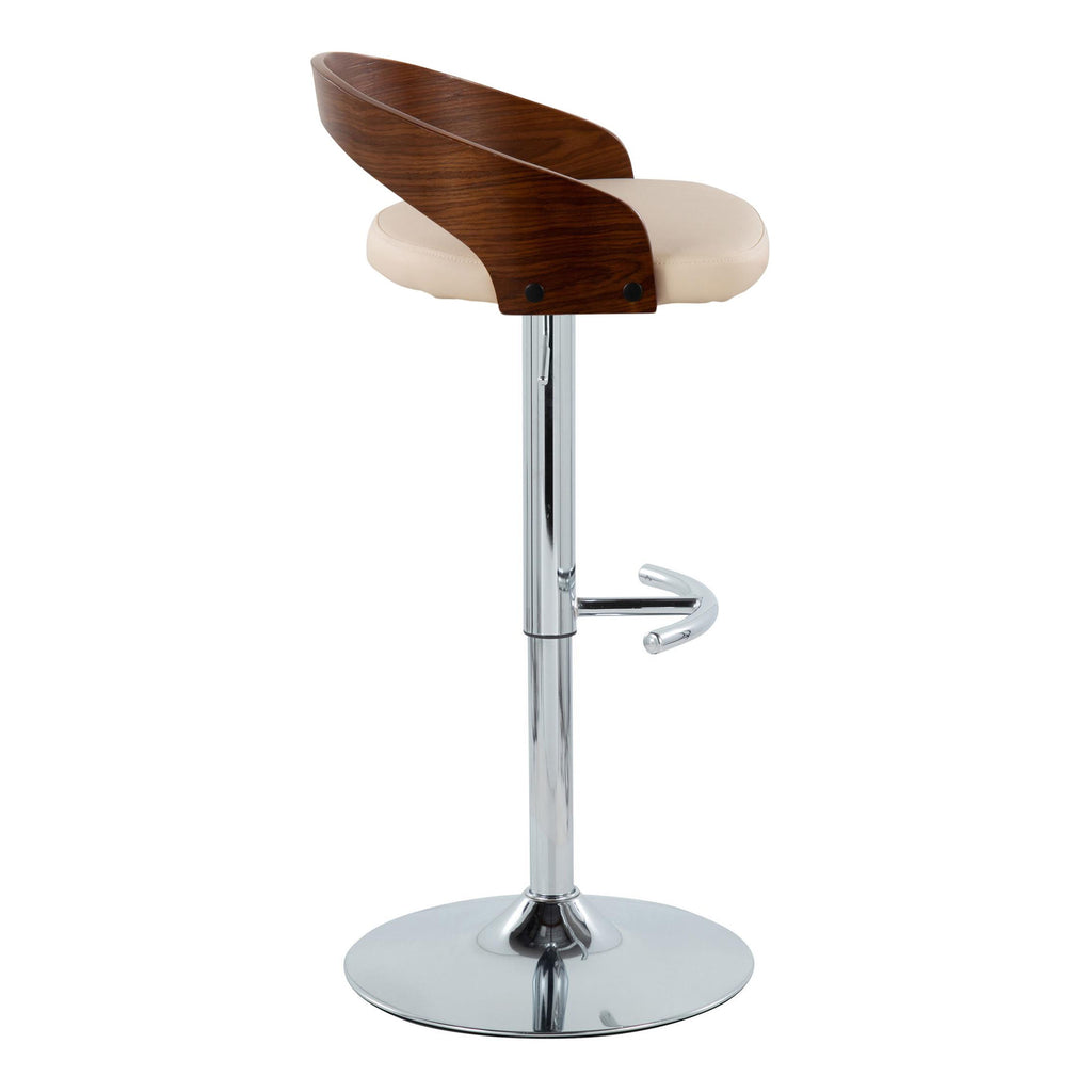 Contemporary Adjustable Barstool with Swivel