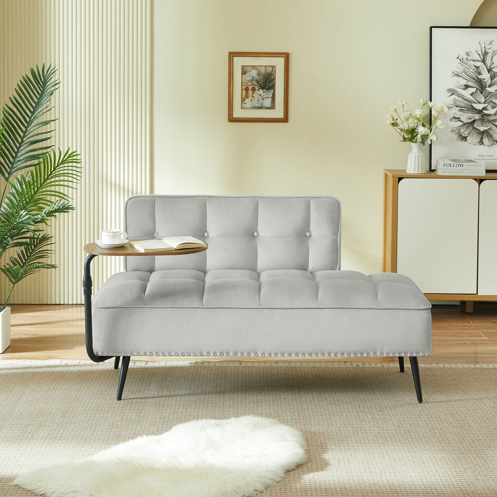 54-Inch Modern Two-Seater Velvet Sofa