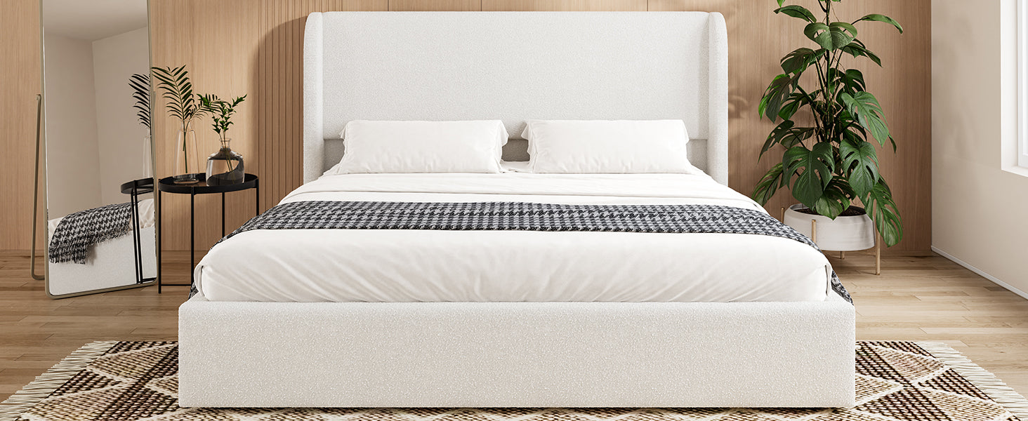 King Size Boucle Bed Frame