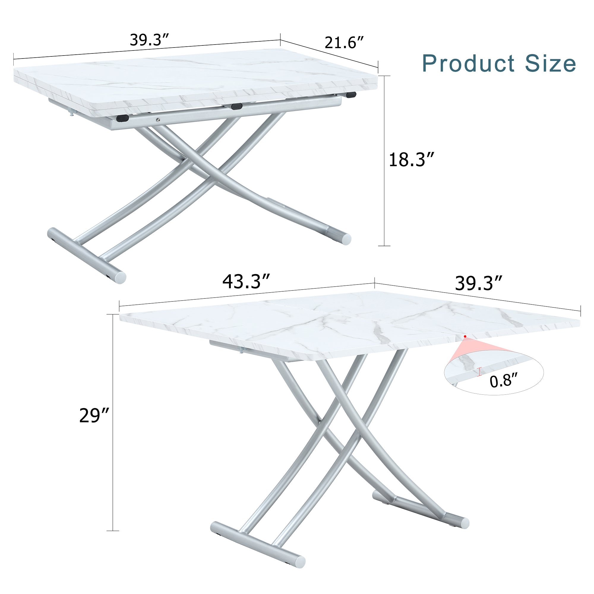 Modern Minimalist Multifunctional Lift Table