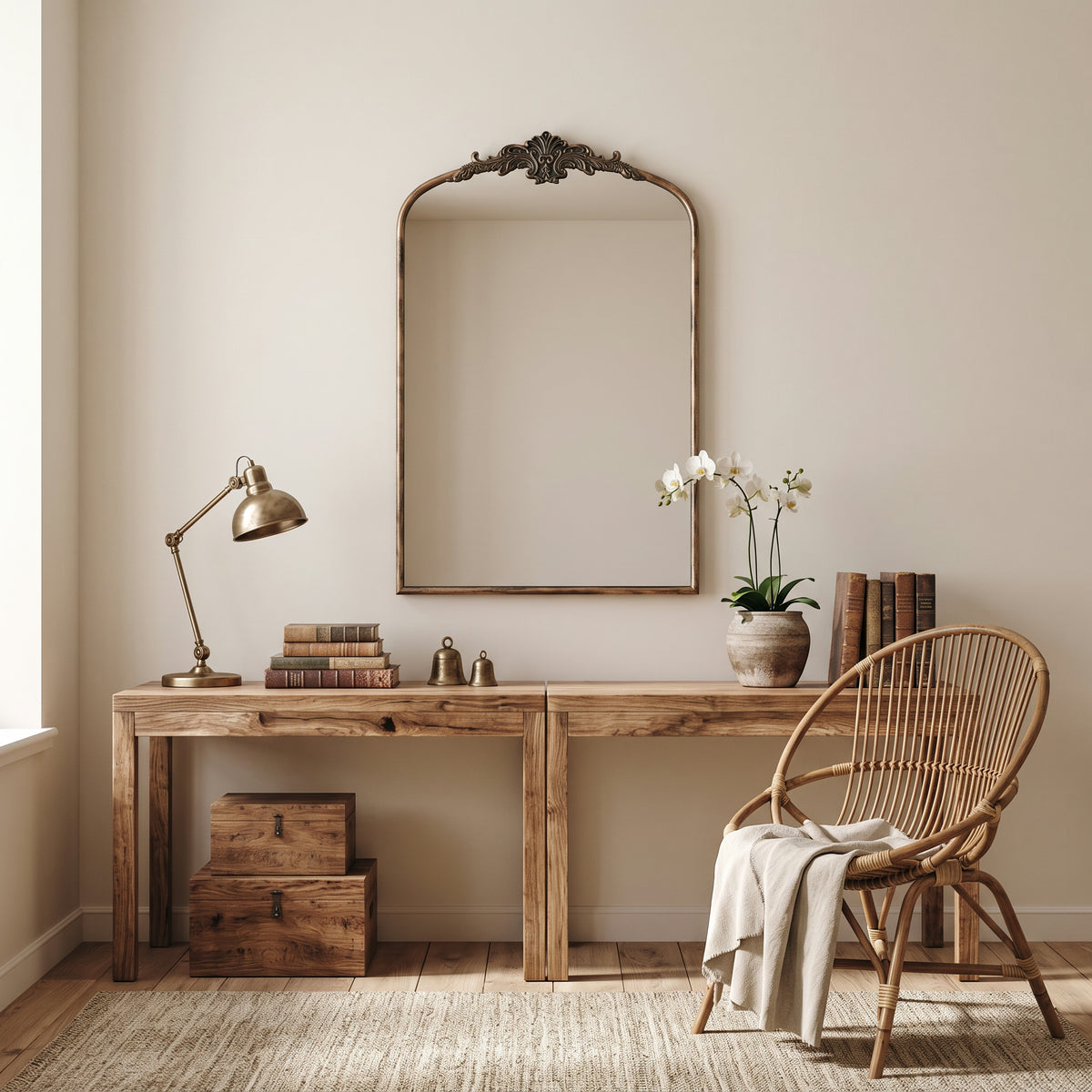 24"x36" Antique Large French Wall Mirror