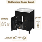 24-Inch Bathroom Vanity with Ceramic Sink