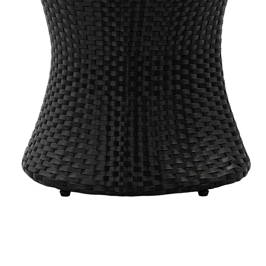 KONO Hourglass Rattan Table with No Glass Top