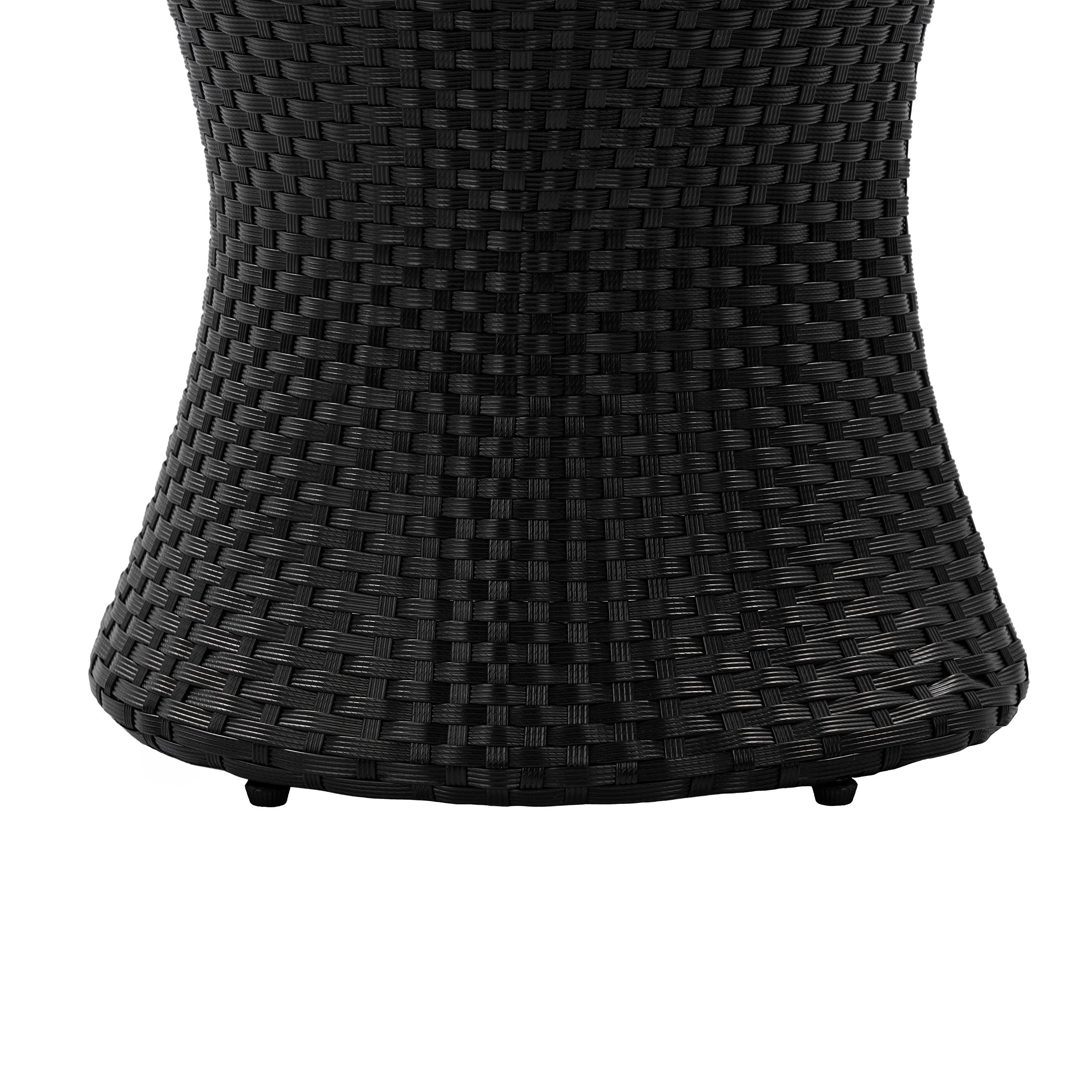 KONO Hourglass Rattan Table with No Glass Top