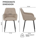 Beige Dining Chair 2-Piece Set